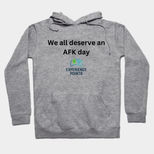 AFK Day Black Font Logo Front Hoodie